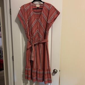 Universal Thread Terracotta Striped Midi Dress
